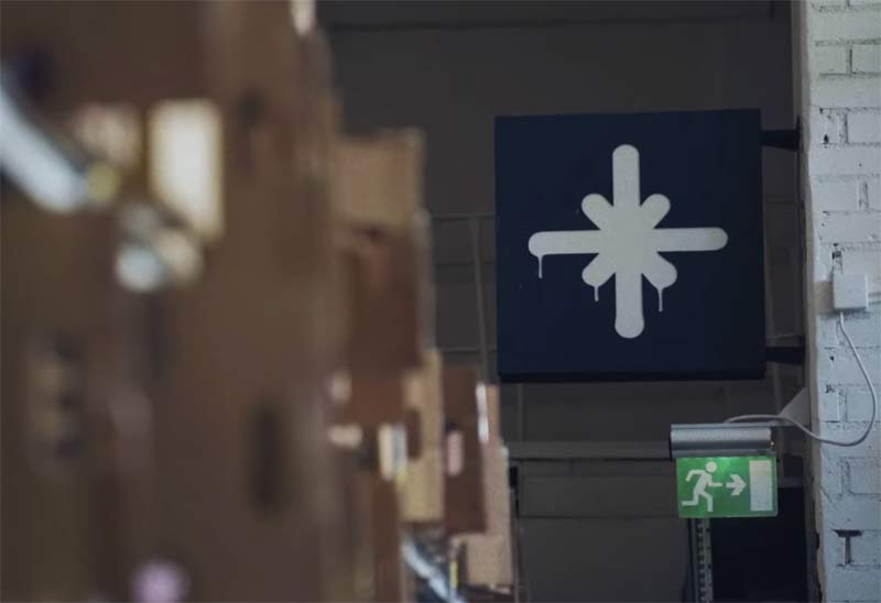 highlights logo in warehouse